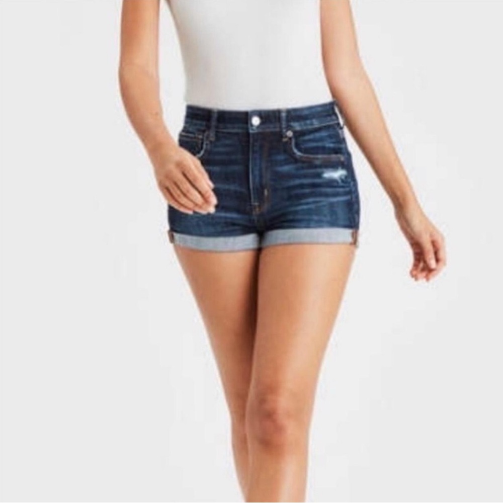 American Eagle‎ Outfitters Distressed Cuffed Jean Shorts size 4